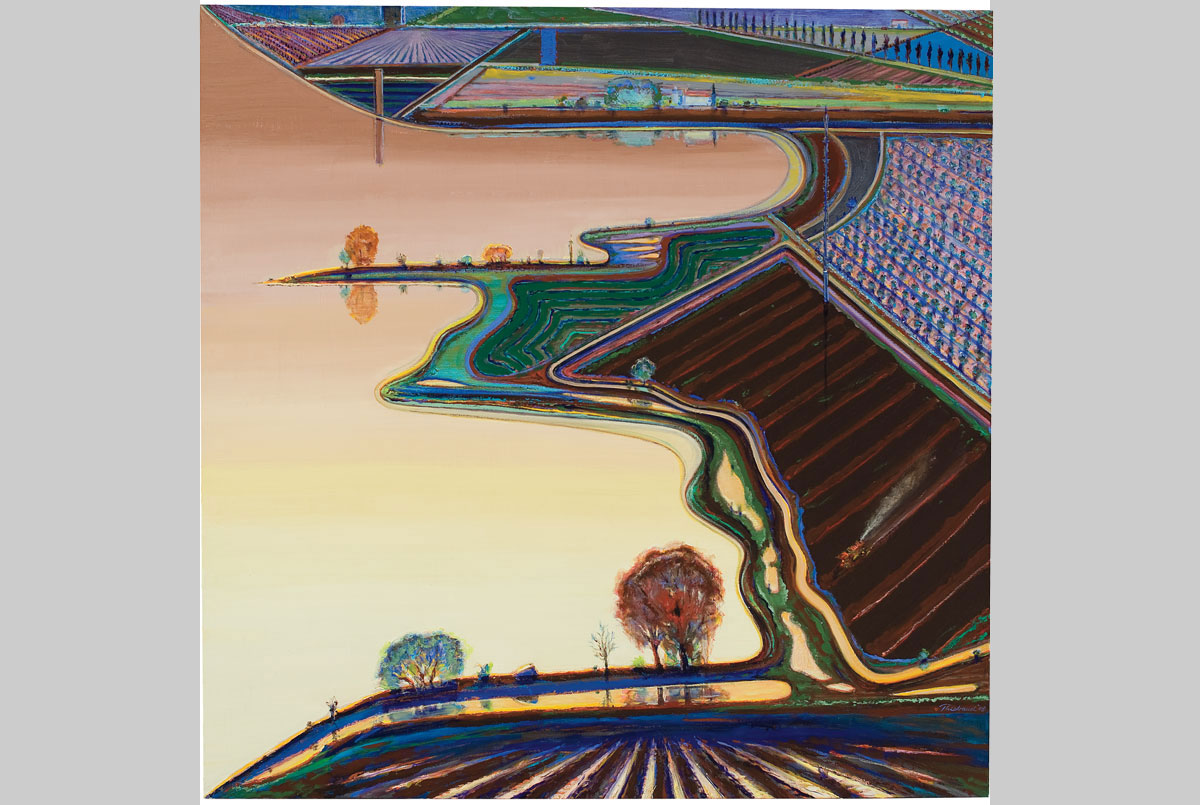A colorful landscape painting.