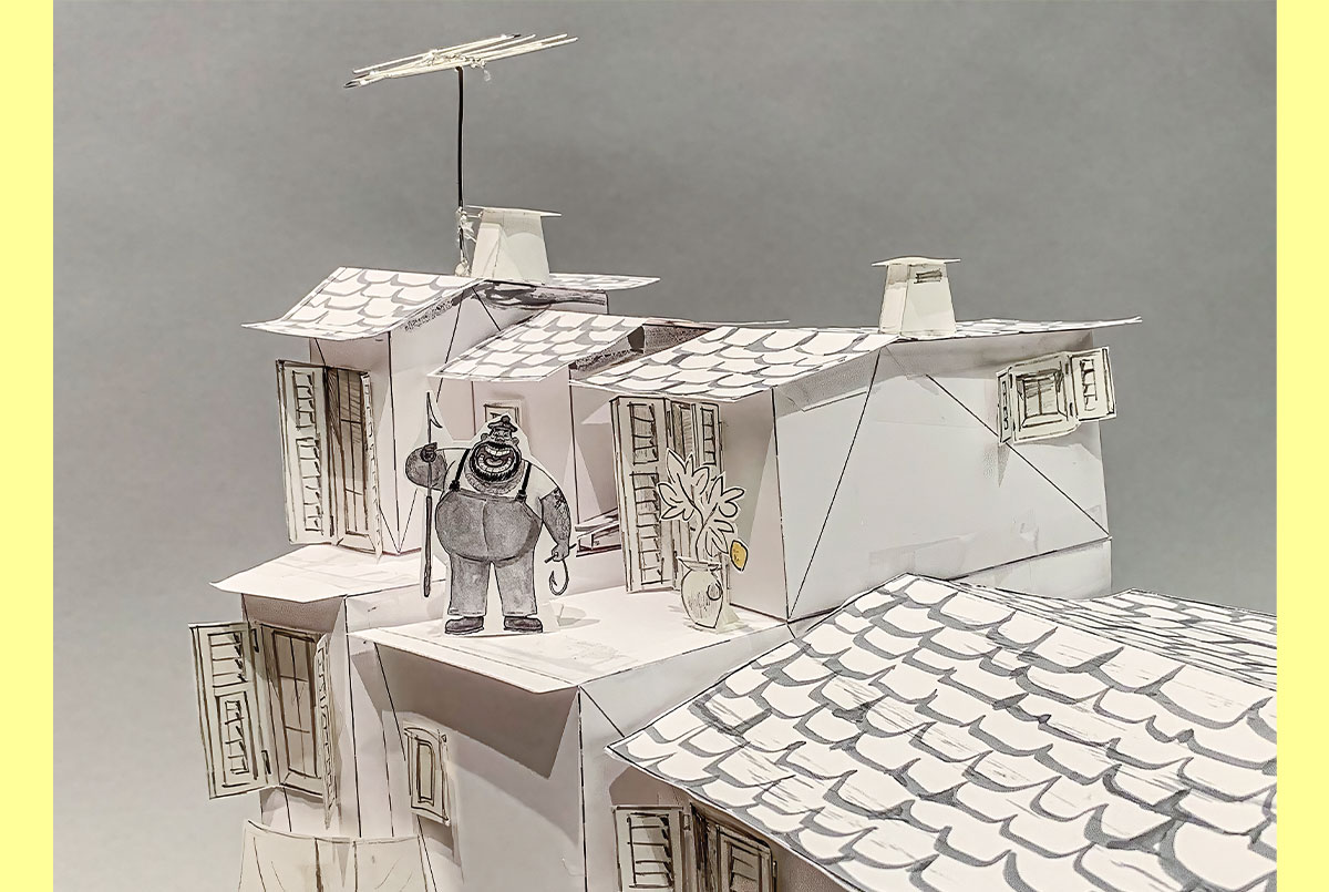 Paper model for set design