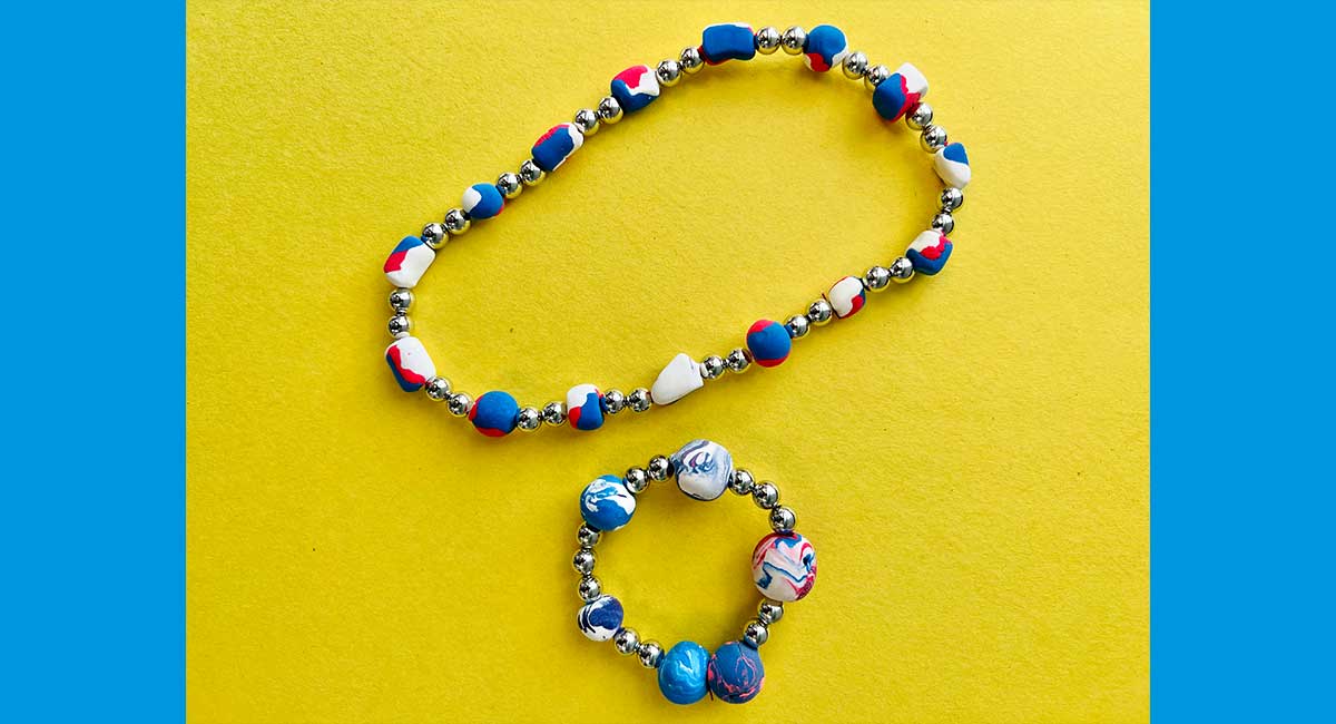 Image of two handmade bracelets
