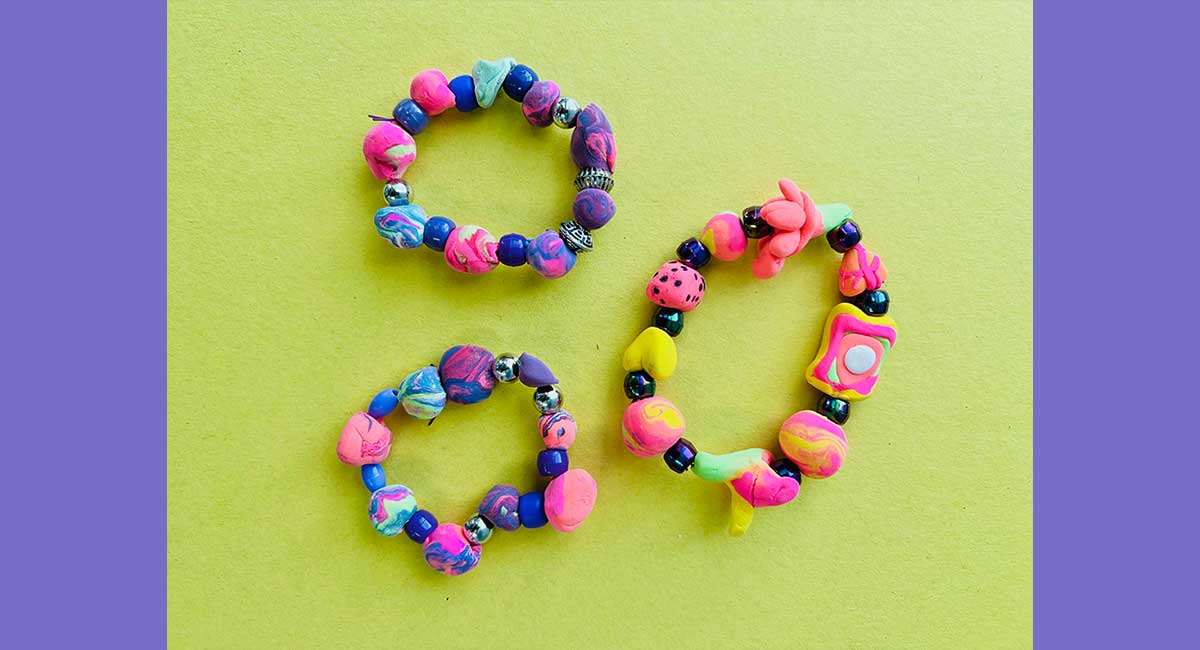 Image of three handmade bracelets