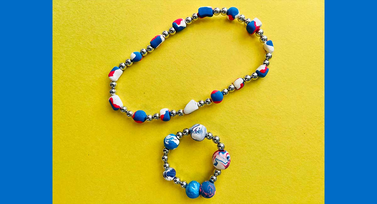 Image of two handmade bracelets