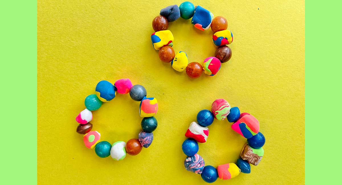 Image of three handmade bracelets