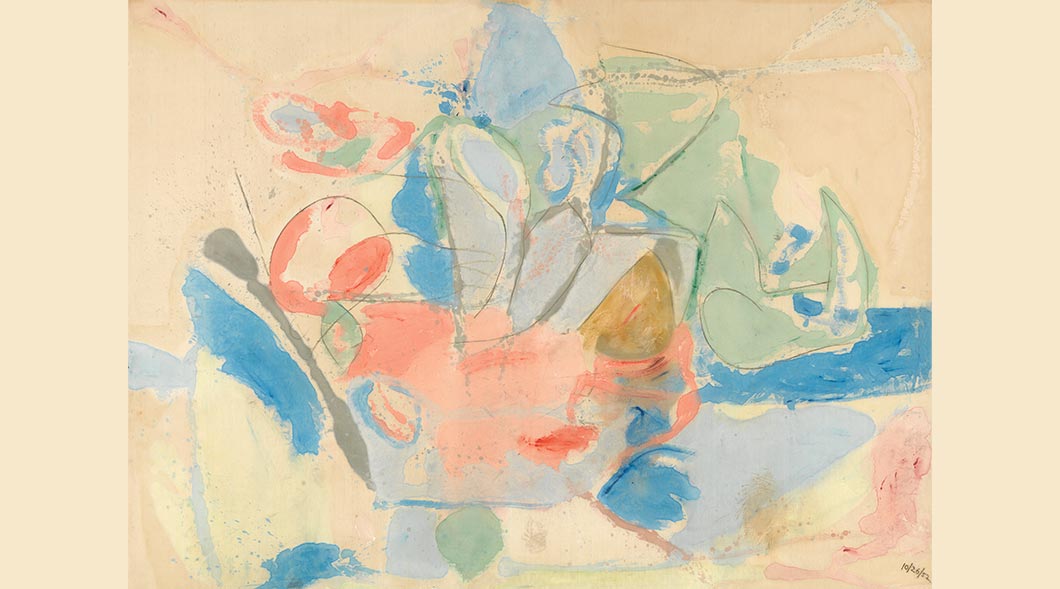 Painting showing soft pastel colors
